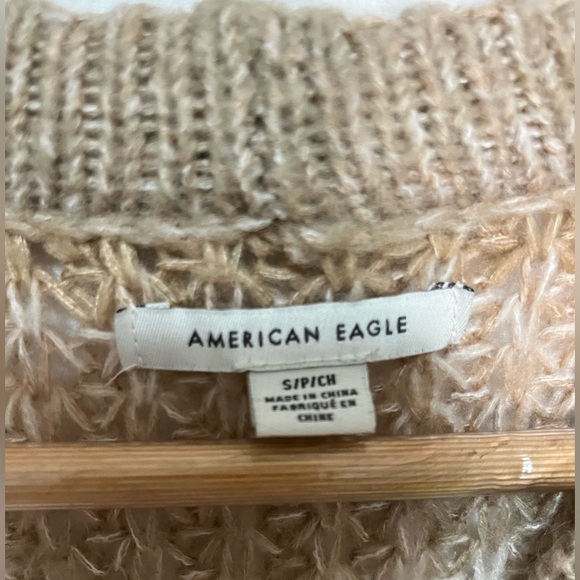 American Eagle Chunky Soft Boho Baja Style Oversized  Sweater Women’s Size S - Picture 2 of 4